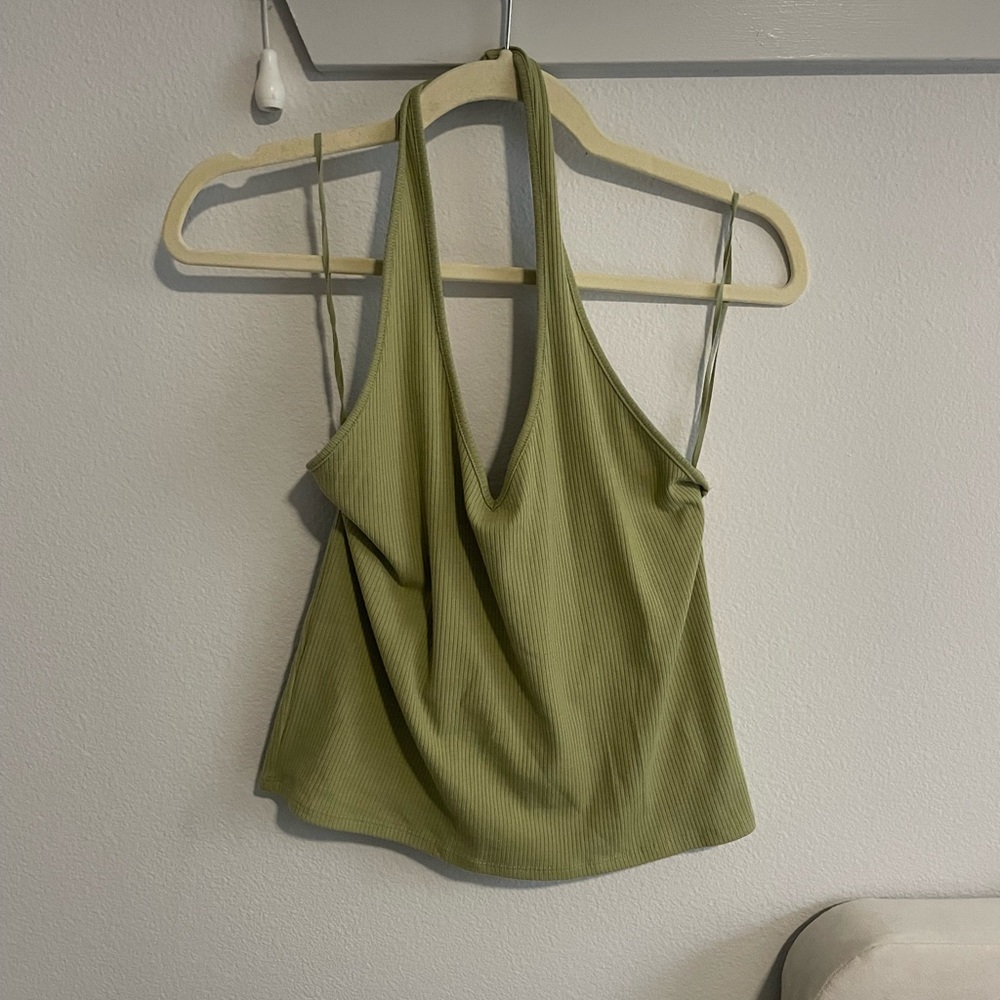 American Eagle Green Halter Top. Size Large